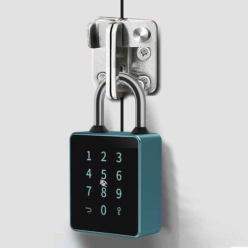 Smart Padlock with Touchscreen Keypad, Laxre Bluetooth Connectivity, Keyless Entry, Water Resistant, APP Controlled,7.5mm Stainless Steel Beam, 1 Year Battery Life in Kuwait