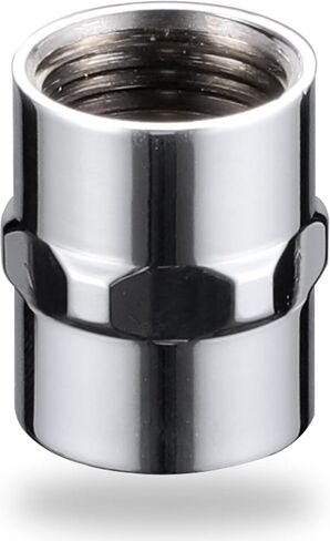 وصلة تركيب الأنابيب النحاسية، وصلة الدش، G 1/2" x G 1/2" IPS أنثى مترابطة (طول 1.18 بوصة)، لأنابيب السباكة المنزلية الموسعة، وصلات تمديد الخرطوم، كروم مصقول in Kuwait