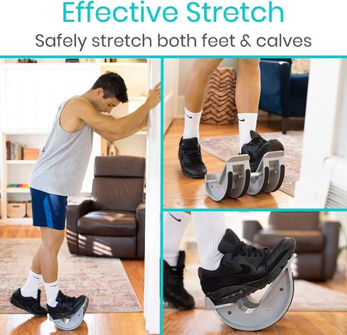 Vive Foot Rocker - Dual Calf Stretcher for Achilles Tendinitis, Heel, Feet, Shin Splint, Plantar Fasciitis Pain Relief- Stretches Strained Leg Muscle- Ankle Wedge Stretch Improves Flexibility (2 Feet) in Saudi Arabia