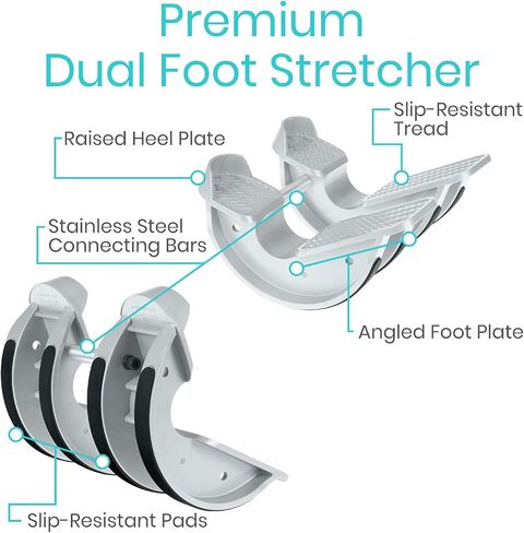 Vive Foot Rocker - Dual Calf Stretcher for Achilles Tendinitis, Heel, Feet, Shin Splint, Plantar Fasciitis Pain Relief- Stretches Strained Leg Muscle- Ankle Wedge Stretch Improves Flexibility (2 Feet) in Saudi Arabia