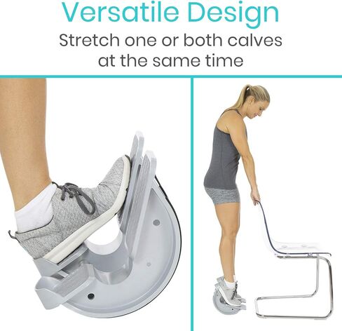 Vive Foot Rocker - Dual Calf Stretcher for Achilles Tendinitis, Heel, Feet, Shin Splint, Plantar Fasciitis Pain Relief- Stretches Strained Leg Muscle- Ankle Wedge Stretch Improves Flexibility (2 Feet) in Saudi Arabia