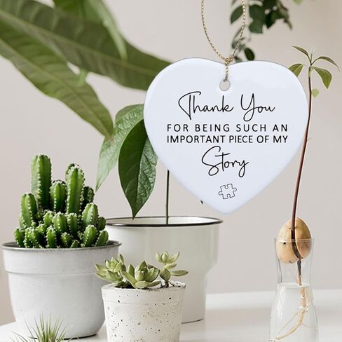 Teacher Gifts for Women Teacher Appreciation Gifts Teacher Thank You Gifts Teacher Christmas Gifts Daycare Teacher Gifts Birthday Gifts Heart Ceramic Hanging Ornaments in Kuwait