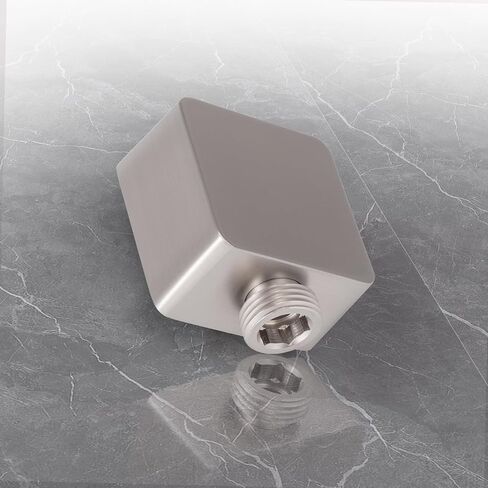 Wall Supply Elbow, Wall Elbow for Hand Held Shower, Solid Brass Square Wall Mount Supply Elbow in Brushed Nickel, JB-022BN in Saudi Arabia