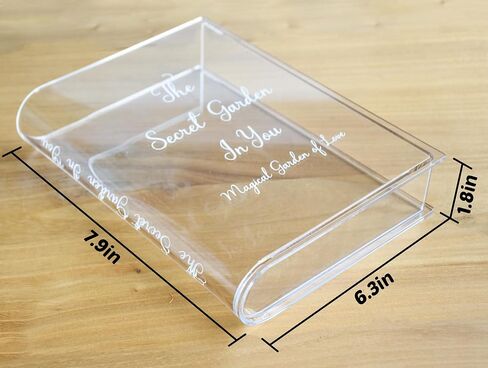 Skywin Acrylic Book Vase Clear - Acrylic Vases for Flowers Aesthetic Room Decor - Clear Book Vase for Flower, Book-Shaped Vase, Acrylic Vases for Centerpieces, or Housewarming Gifts (Black Print) in Kuwait