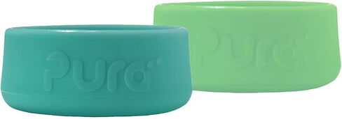 Pura Kiki Silicone Bottle Bumper - Plastic-Free, Medical-Grade, Dishwasher Safe, Protective, Leakproof Cover & Anti-Slip Bottom Cover - Compatible w/Pura Stainless Bottles 5oz 9oz & 11oz (Moss & Mint) in Kuwait