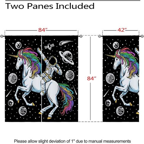 Space Astronaut Sit Cliff Blackout Curtains for Girls Boy Home Decor, Look The Earth Funny Rod Pocket Thermal Insulated Drapes Darkening Window Curtain for Bedroom Living Room, 55 x 63 Inch in Saudi Arabia