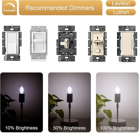 B11 E26 مصابيح LED كانديلابرا 25 وات مكافئة، مصابيح إضاءة ثريا LED قابلة للتعتيم، بيضاء ناعمة 3000 ك، 2 وات 200 لومين، لمبة خيوط شمعة مزخرفة لأضواء السقف مروحة السقف، 3 عبوات in Saudi Arabia
