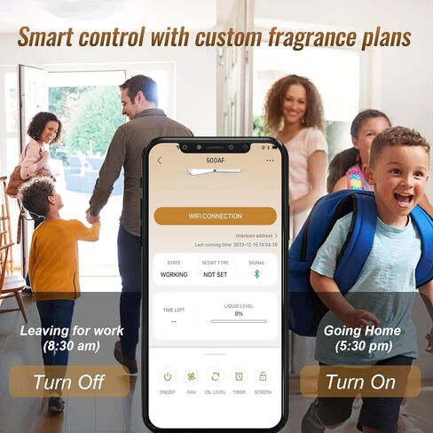 Scent Air Machine Waterless Essential Oil Diffuser - 1500 Sq Ft Coverage, Smart Cold Air Technology, Bluetooth Hotel Collection Diffuser for Home & Commercial Use (White) in Saudi Arabia