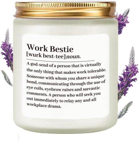 LAMIVEENLA Gifts for Coworkers Scented Candle - Work Bestie Candle Gifts for Women Office Coworker Gifts for Women Small Cool Funny Birthday Gifts for Coworker Going Away Leaving Gifts 4oz in Saudi Arabia