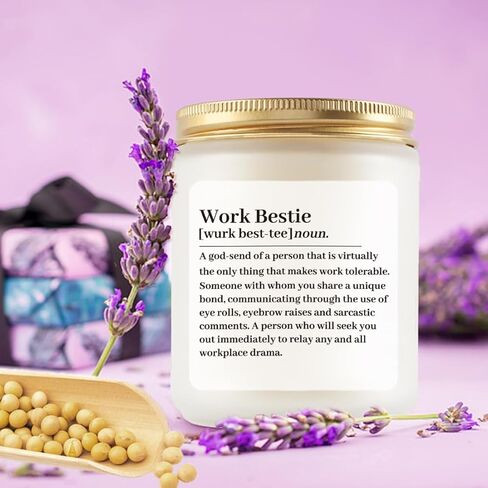 LAMIVEENLA Gifts for Coworkers Scented Candle - Work Bestie Candle Gifts for Women Office Coworker Gifts for Women Small Cool Funny Birthday Gifts for Coworker Going Away Leaving Gifts 4oz in Saudi Arabia