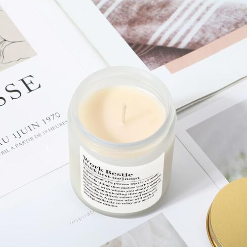 LAMIVEENLA Gifts for Coworkers Scented Candle - Work Bestie Candle Gifts for Women Office Coworker Gifts for Women Small Cool Funny Birthday Gifts for Coworker Going Away Leaving Gifts 4oz in Saudi Arabia
