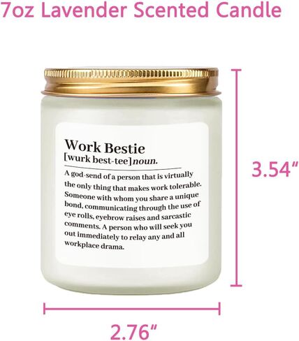 LAMIVEENLA Gifts for Coworkers Scented Candle - Work Bestie Candle Gifts for Women Office Coworker Gifts for Women Small Cool Funny Birthday Gifts for Coworker Going Away Leaving Gifts 4oz in Saudi Arabia