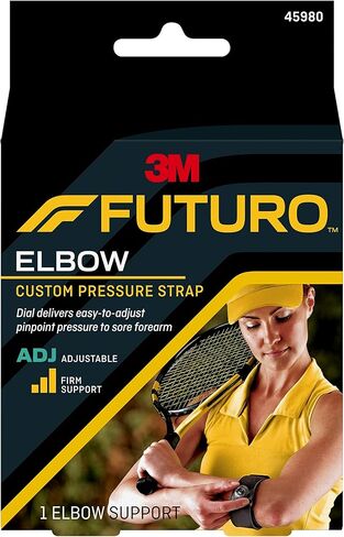 FUTURO Performance Comfort Elbow Support, Moderate Support Design Offers Customizable Levels of Compression and Support, Adjustable in Saudi Arabia