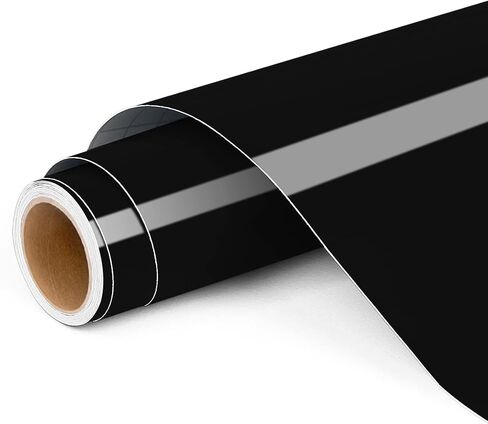 Matte Black Permanent Vinyl for Cricut, Lya Vinyl Matte Black 12" x 50Ft Permanent Adhesive Vinyl Roll for CRI-Cut, Silhouette Cameo, Vinyl Roll for Craft Cutter in Kuwait