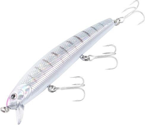 Calissa Offshore Tackle 110mm and 140mm California Inshore Fishing - Special Jerkbait Crankbait Surf Flash Fishing Salt Pro Lure Minnow Zebra MS Metallic Sardine Glow in Saudi Arabia