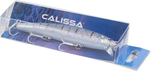 Calissa Offshore Tackle 110mm and 140mm California Inshore Fishing - Special Jerkbait Crankbait Surf Flash Fishing Salt Pro Lure Minnow Zebra MS Metallic Sardine Glow in Saudi Arabia