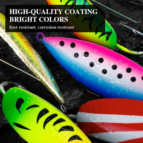 QualyQualy Weedless Spoon Fishing Lures for Saltwater, Minnow Fishing Spoon Hard Bait for Redfish Bass Tourt Northern Pike, 4PCS in Kuwait