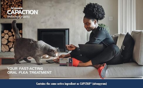 PetArmor CAPACTION (nitenpyram) علاج البراغيث عن طريق الفم للقطط، أقراص سريعة المفعول تبدأ في قتل البراغيث في 30 دقيقة، القطط 2-25 رطل، 6 جرعات in Kuwait