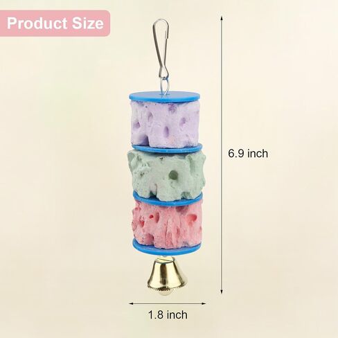 Wontee Bird Calcium Chew Grinding Treats Toy for Parakeet, 1 Pack in Kuwait