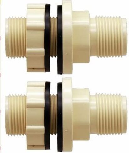 PBF075D CPVC Double Male 3/4" Bulkhead Fitting (2) in Saudi Arabia