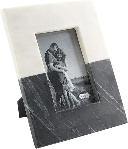 Mud Pie Black and White Marble Frame, 4 x 6 in Saudi Arabia