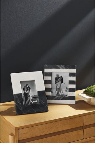 Mud Pie Black and White Marble Frame, 4 x 6 in Saudi Arabia