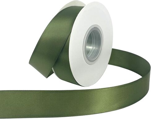 Nichemigo 1 Inch X 50 Yards Double Face Solid Satin Ribbon Wide Fabric Ribbons for Gift Wrapping Crafting Hair Bows Sewing Wedding Invitation Floral Arrangement Party Favor, Black in Kuwait