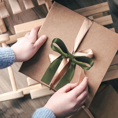 Nichemigo 1 Inch X 50 Yards Double Face Solid Satin Ribbon Wide Fabric Ribbons for Gift Wrapping Crafting Hair Bows Sewing Wedding Invitation Floral Arrangement Party Favor, Black in Kuwait