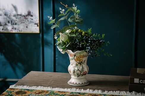 مزهرية بيضاء من السيراميك المتشققة بالثلج مصنوعة يدويًا من Magcolor، مزهريات الزهور المجففة الحديثة، ديكور منزلي للقطع المركزية لحفلات الزفاف وطاولة العشاء وغرفة المعيشة وغرفة النوم والمكتب. in Kuwait