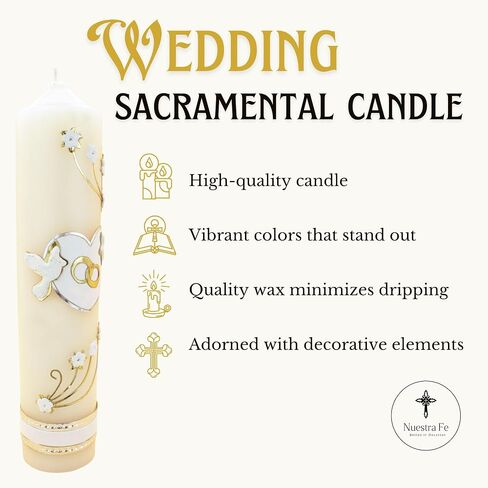 شمعة معمودية أصلية مصنوعة على يد حرفيين مكسيكيين في لا فيلا دي غوادالوبي | velas para bautizo de niña o niño | مجموعة شموع المعمودية للأولاد | velas de bautizo para nina | مجموعة شموع المعمودية الكاثوليكية in Kuwait