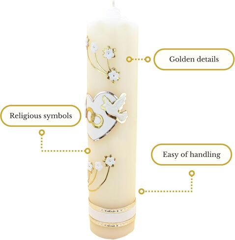 شمعة معمودية أصلية مصنوعة على يد حرفيين مكسيكيين في لا فيلا دي غوادالوبي | velas para bautizo de niña o niño | مجموعة شموع المعمودية للأولاد | velas de bautizo para nina | مجموعة شموع المعمودية الكاثوليكية in Kuwait