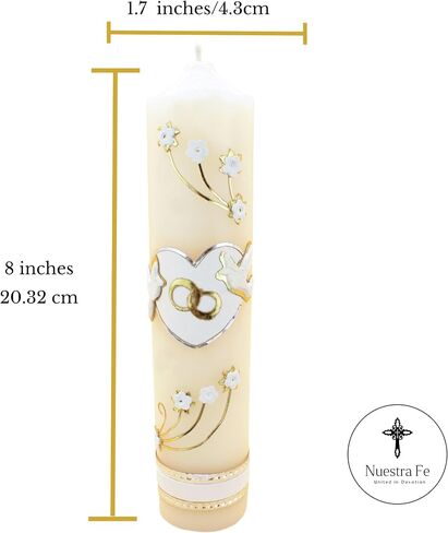 شمعة معمودية أصلية مصنوعة على يد حرفيين مكسيكيين في لا فيلا دي غوادالوبي | velas para bautizo de niña o niño | مجموعة شموع المعمودية للأولاد | velas de bautizo para nina | مجموعة شموع المعمودية الكاثوليكية in Kuwait