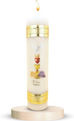 شمعة معمودية أصلية مصنوعة على يد حرفيين مكسيكيين في لا فيلا دي غوادالوبي | velas para bautizo de niña o niño | مجموعة شموع المعمودية للأولاد | velas de bautizo para nina | مجموعة شموع المعمودية الكاثوليكية in Kuwait