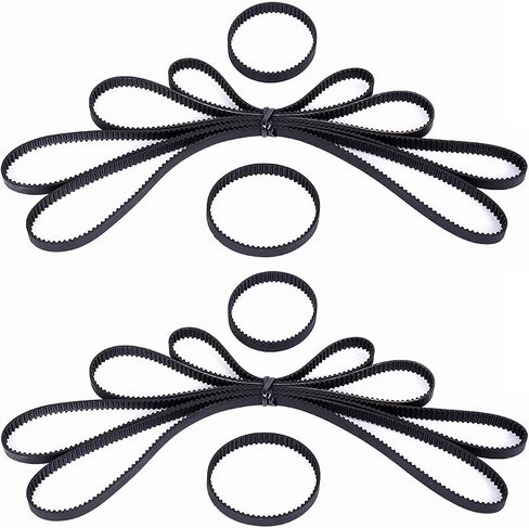 HTD3M-168-4 Timing Belt, Closed Loop Rubber Belt, Length 168mm, Width 4mm, Pitch 3mm, HTD3M Synchronous Belts 3D Printer Belt, Black Loop Drive Belt 5pcs in Saudi Arabia
