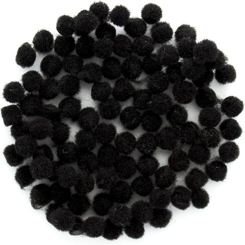 Essentials by Leisure Arts Pom Poms - White - 5mm - 100 Piece pom poms Arts and Crafts - White Pompoms for Crafts - Craft pom poms - Puff Balls for Crafts in Kuwait