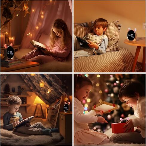 ANALOI Alarm Clock for Bedroom，RGB Night Light Bluetooth Speaker with Music Rhythms，Wake-up Alarm Clock with Sound and Light，12/24Hr AutoOff Touch Control SD Card，Gift for Teens Girls or Boys in Kuwait