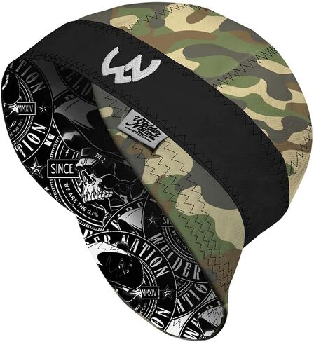 Welder Nation 8 Panel Welding Cap, 100% Cotton, Duck Canvas Exterior, Protective, Durable Men’s Hats with No Unicorn Peak for Welding, Heavy-Duty Jobs - Premium, Comfortable Welder Hat - 10 oz, 7 1/8 in Saudi Arabia
