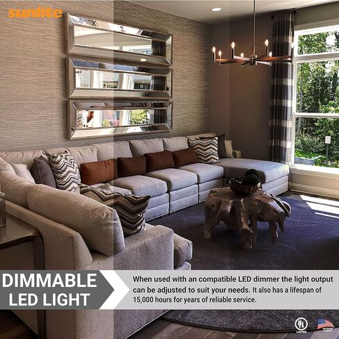 لمبة إضاءة أنبوبية LED بشعيرة T8 من Sunlite، 2 واط (ما يعادل 25 وات)، قاعدة شمعدان E12، قابلة للتعتيم، 85 مم، مدرجة في قائمة UL، 130 لومن، 2700 كلفن أبيض ناعم، 12 قطعة in Saudi Arabia