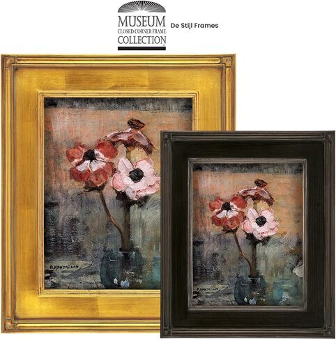 إطار فني من Creative Mark Plein Air Museum Collection De Stijl مفتوح الظهر - 12 × 16 ذهبي - نمط آرت ديكو تكوين خشبي مصنوع يدويًا بجودة المتحف إطار صورة مغلق الزاوية لفن القماش in Saudi Arabia