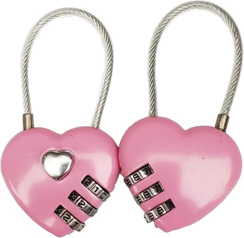 قفل على شكل قلب من Pinks، قفل خزانة الصالة الرياضية لطيف، قفل الحب، أقفال خزانة صغيرة، قفل الحب لصندوق تخزين المجوهرات، ديكور خزانة هدية عيد الحب، قطعتان in Saudi Arabia