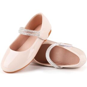 ALPHELIGANCE Girls Ballet Mary Jane Strap School Uniform Dress Flat Shoes (Toddler/Little Kid)