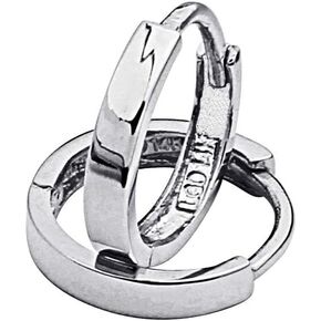 14k Yellow or White Gold 2mm Thickness Huggie Earrings (11 x 11 mm)