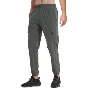 Men's Lightweight Joggers Pants Cargo Hiking Running Athletic Workout Track Pants Travel Golf Sweatpants with Pockets