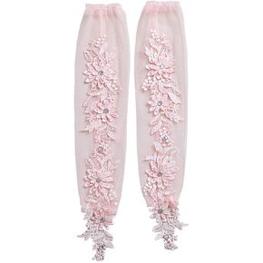 Yunyuebridal 1920s Women's Lace Gloves,Long Fingerless Gloves,Tulle with Appliques Gloves,Elbow Evening Gloves in Kuwait