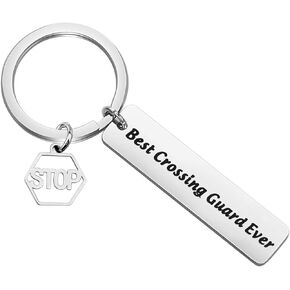 FAADBUK Crossing Guard Keychain Crossing Guard Appreciation Gift Best Crossing Guard Ever Thank You Gift for School Guard