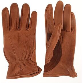 Ladies 1888 Authentic Western Deerskin Driver Gloves Tan 9