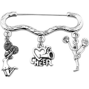 CENWA Cheer Charm Brooch Pin Cheerleader Jewelry Cheer Gift Cheerleading Coach Gift
