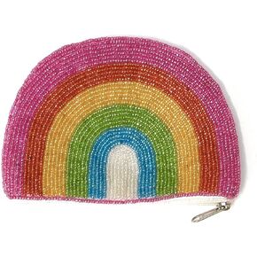 Twine and Love Rainbow Coin Purse, Coin Purse Pouch, Beaded Coin Purse, Cute Coin Purse, Beaded Purse, Rainbow Coin Purse, Best Friend Gift, Positive Gifts, Party Favors, Wallets for her, Multicolor
