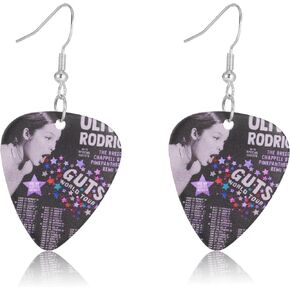 TUYRIEDSA Guitar Pick Earrings - Music Album Earrings Jewelry for Women Girls, Outfit Singer Fans Gifts