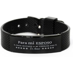 Brazaletes para mi esposo, regalo de navidad - para el dia del padre, el unico invitado a mi corazon eres tu, regalo para mi marido, novio, pulseras para hombres - pulseras para el padre de mis hijos